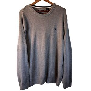 Chaps Mens Gray Crewneck Long Sleeve Sweater 2XLT Big Tall Casual
